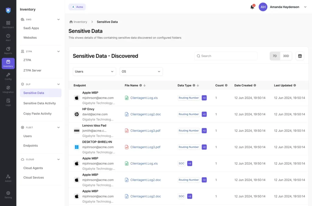 Identify and protect sensitive data across all devices